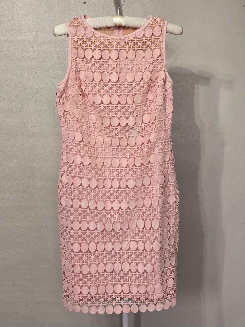 Lauren Ralph Lauren Pink Lace-Mesh Sleeveless Sheath Dress Size 2 NWT